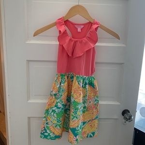 Lily Pulitzer dress for kids, pink with print, girls size 8-10